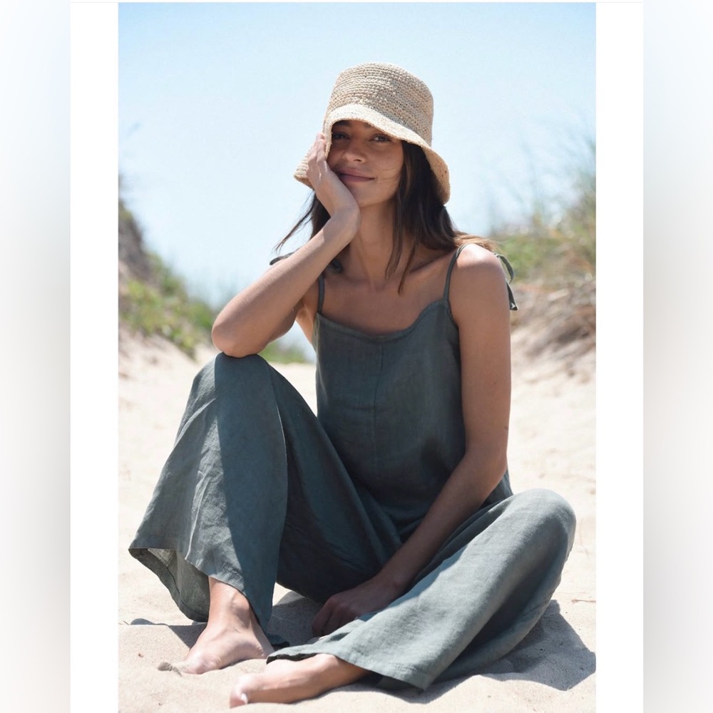 Franki Crotchet Raffia Bucket Hat- NWT - Picture 10 of 12